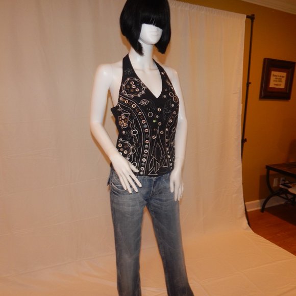 Little Rubin   DESIGNER JEWEL STUDDED VEST TOP - Picture 4 of 12